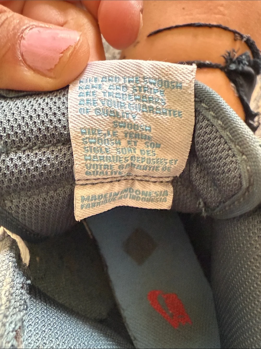 Nike Kids High-Top Sneakers in Blue and Gray